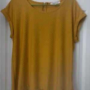 Rose & Olive gold textured top